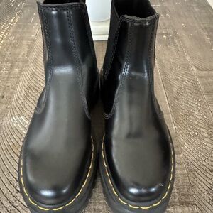 Dr. Martens Black Boots with Yellow Accents